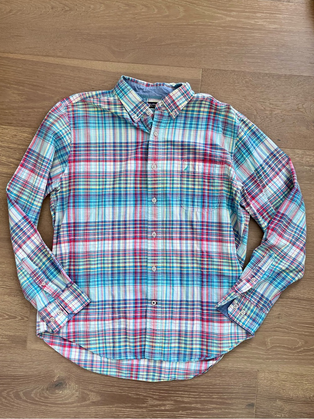Nautica | Men's Plaid Button-Down Shirt in Multicolor